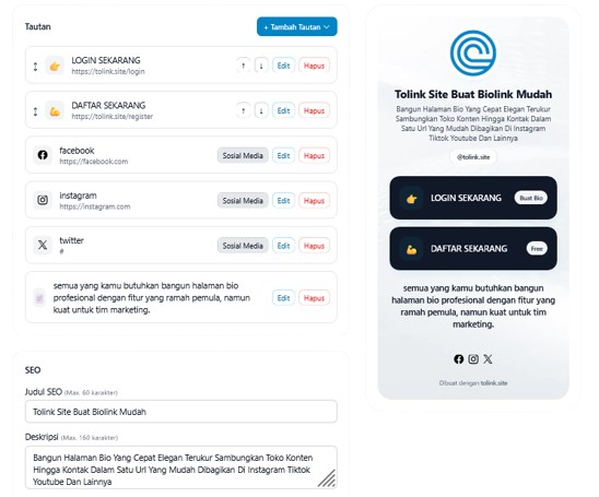 Pratinjau halaman tolink.site